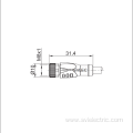 M8 Shielded Male Straight Connector 3 Pin